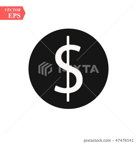dollar coin icon. Money sign. Currency symbol. Finance illustration eps 10 47476541