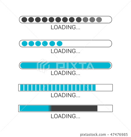 loading bar progress icons, load sign vector... - Stock Illustration ...