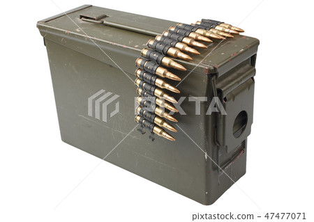 US Army Ammo Box with ammunition belt 47477071