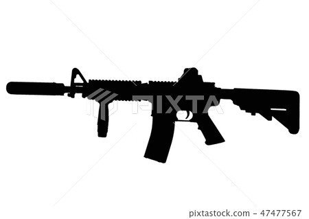 M4 - special forces rifle black silhouette M4 - special forces rifle black silhouette 47477567