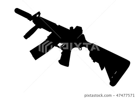 M4 - special forces rifle black silhouette 47477571