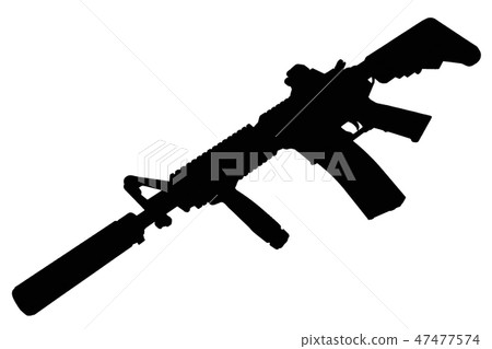 M4 - special forces rifle black silhouette 47477574