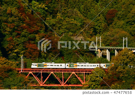 185 series across the iron bridge (formerly painted) Limited Express is Makiji 185 series across the iron bridge (formerly painted) Limited Express is Makiji 47477658