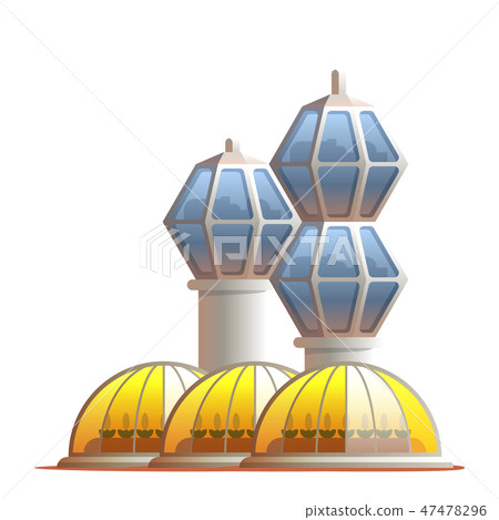 Illustration Station Greenhouse for Growing Plants 47478296