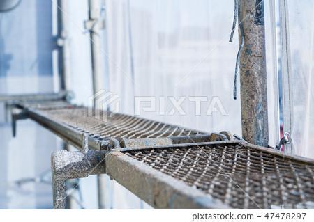 Exterior wall paint construction complex scaffolding Exterior wall paint construction complex scaffolding 47478297