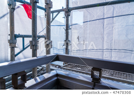 外牆塗料建築複雜腳手架 47478308