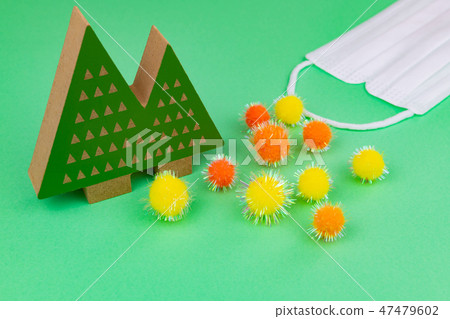 花粉熱流感病毒冷圖像 47479602