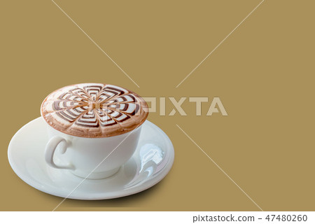 Coffee in a white glass isolated from background 47480260
