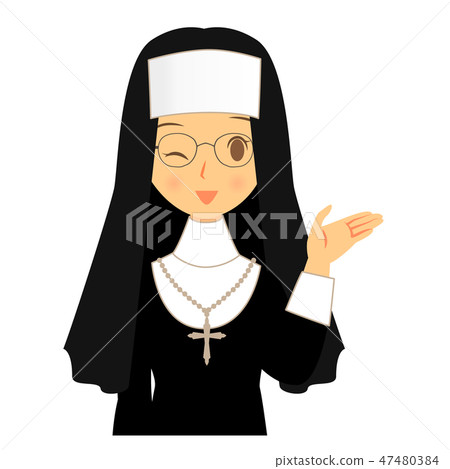 Nuns (Sister) with one hand Guide upper body 47480384