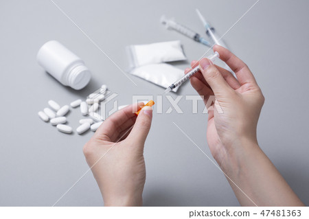 Hand motion of medical staff with medical instruments photo. 161 47481363