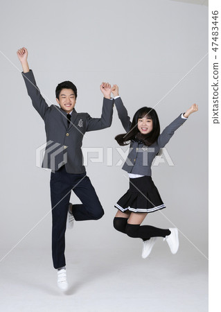 Life of high school students, senior school students concept photo 079 47483446