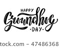 Happy Groundhog Day lettering 47486368