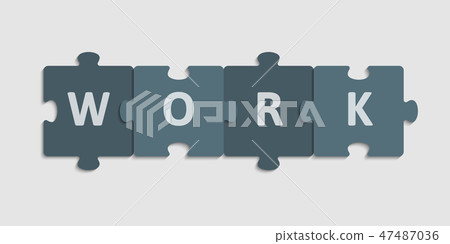 The Pieces Puzzle Banner. Four Steps Infographics. 47487036