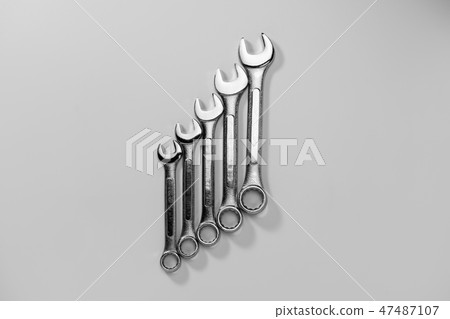 Tool spanner white back Tool spanner white back 47487107