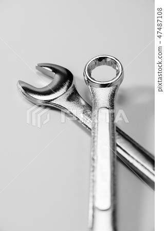 Tool spanner white back Tool spanner white back 47487108