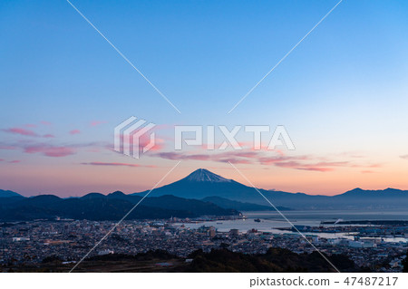 “靜岡縣”富士山/清水港的景色“來自Nipponaira” 47487217