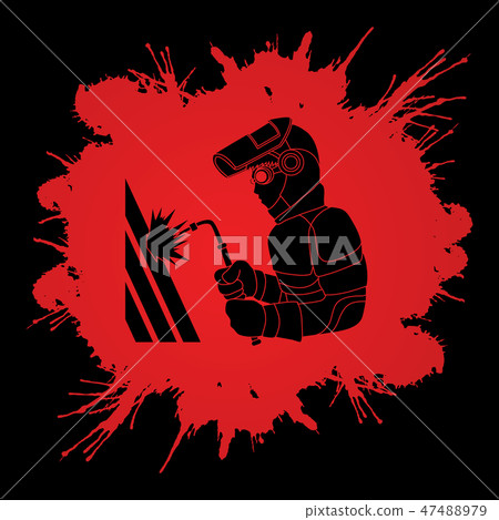 Welder working cartoon graphic vector Welder working cartoon graphic vector 47488979
