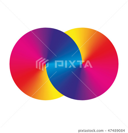 Infinity symblol of interlaced circles. Vector sign with gradient effect Infinity symblol of interlaced circles. Vector sign with gradient effect 47489084