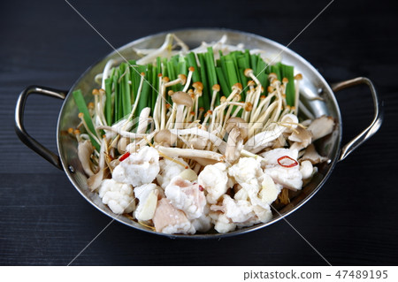 Ingredients of pot with hot pot 47489195
