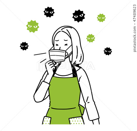 A housewife worried about infectious diseases. 47489623