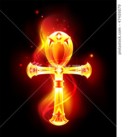 Burning ankh 47489879