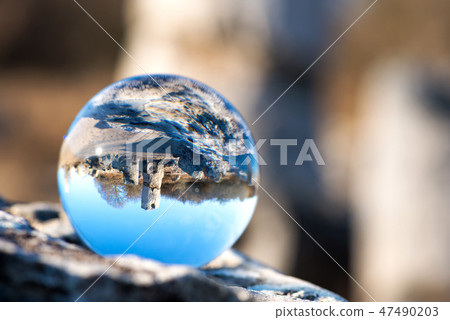 Upside down landscape of Pobiti Kamani 47490203