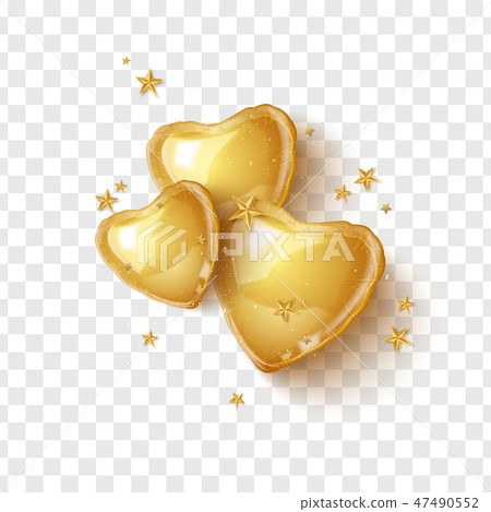 Happy Valentines day greeting card with 3d gold... - Stock Illustration ...
