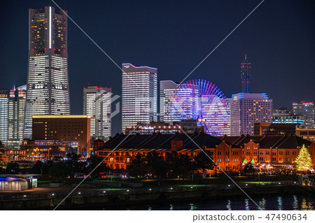 “神奈川縣”橫濱港未來·整棟建築照亮夜景“2018” “神奈川縣”橫濱港未來·整棟建築照亮夜景“2018” 47490634