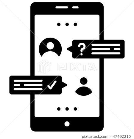Customer service live chat Solid illustration 47492210