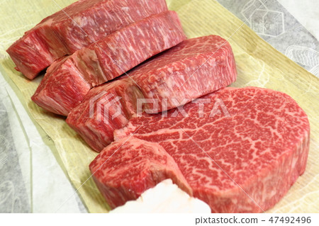 "Beef fillet of black cattle" for steak before cooking at home 47492496