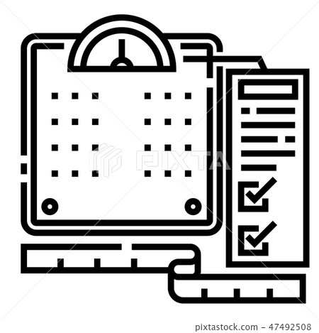 Weight control Line illustration Weight control Line illustration 47492508