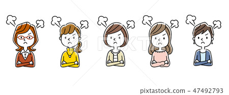 多個女人：生氣，生氣 47492793