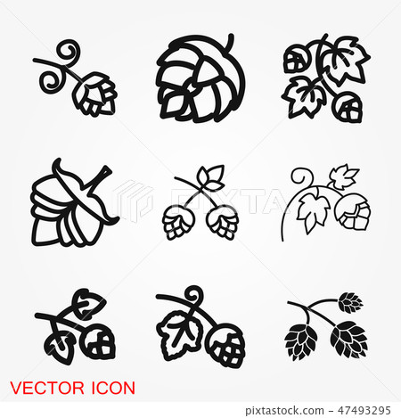 Hop icon logo, illustration, vector sign 47493295
