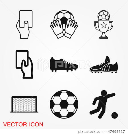 Foot ball, soccer icon sport objects for logo 47493317