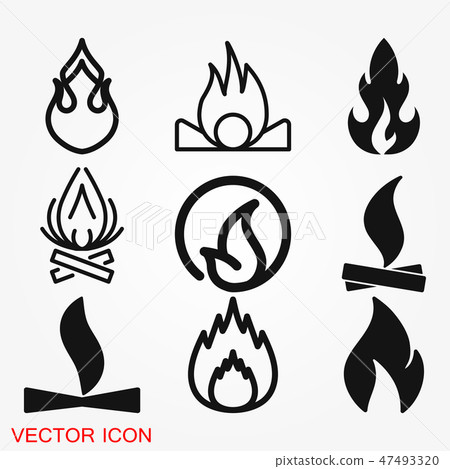 Fire icon vector. Icon illustration for logo 47493320