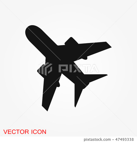Plane icon on white background, airplane Plane icon on white background, airplane 47493338