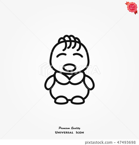 Baby kid child icon vector symbol - Stock Illustration [47493698] - PIXTA