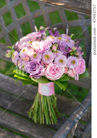 pink and purple wedding bouquet rounded shape pink and purple wedding bouquet rounded shape 47493757