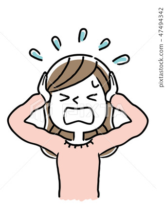 Young woman: Panic 47494342