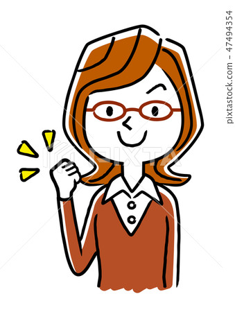 Young women wearing glasses: motivation 47494354