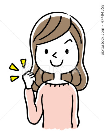 Young lady: motivated 47494358