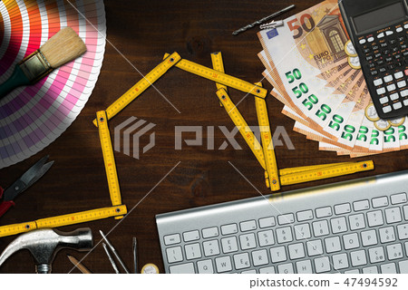 Home improvement - Work tools and house 47494592
