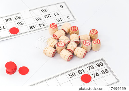 Board game lotto on the table isolated Board game lotto on the table isolated 47494669