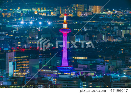 京都京都塔夜視圖 京都京都塔夜視圖 47496047