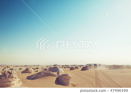 White desert in Egypt 47496399