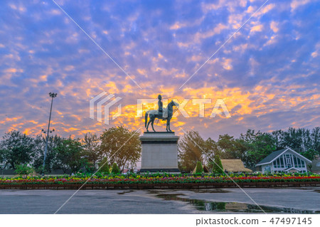 sunrise above the monument of king rama fifth sunrise above the monument of king rama fifth 47497145