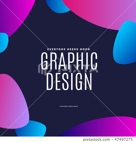 Abstract design of colourful vector elements for modern black background with soft shapes. 47497275
