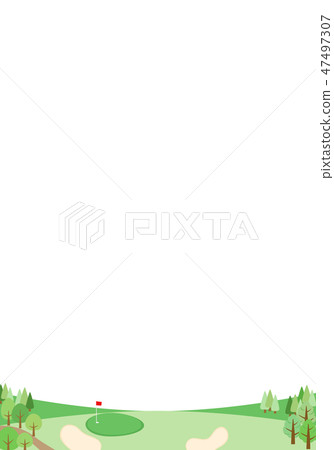 Golf course background illustration 47497307