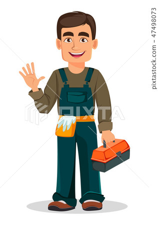 Professional plumber in uniform. 47498073