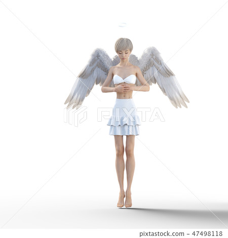 Real angel perming3DCG illustrations material 47498118